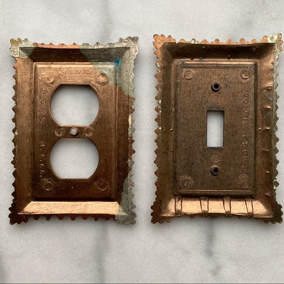 Vintage Real Copper Switch Plate & Outlet Cover - Picture 5 of 6